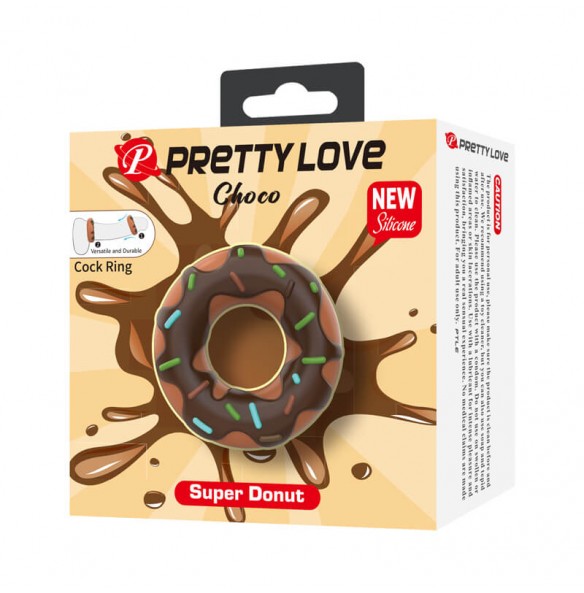 PRETTY LOVE - Choco Super Donut Cock Ring (Brown) PRETTY LOVE - Choco Super Donut Cock Ring (Brown)